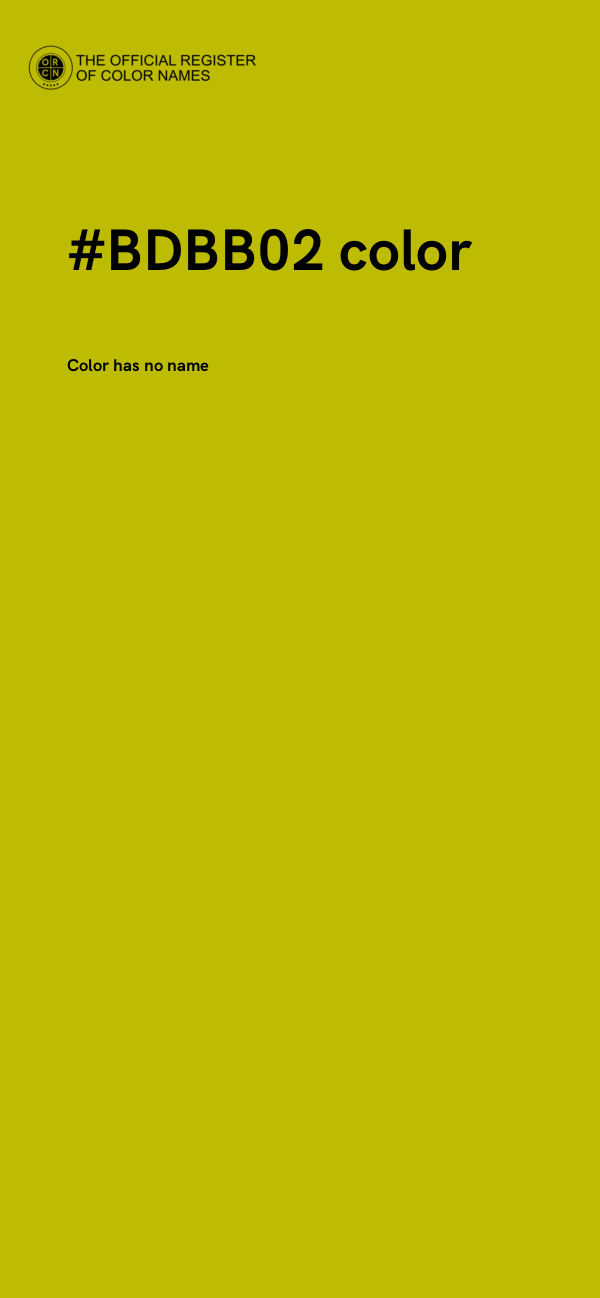 #BDBB02 color image