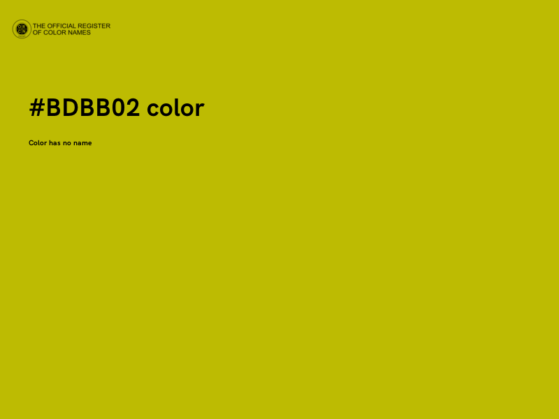 #BDBB02 color image