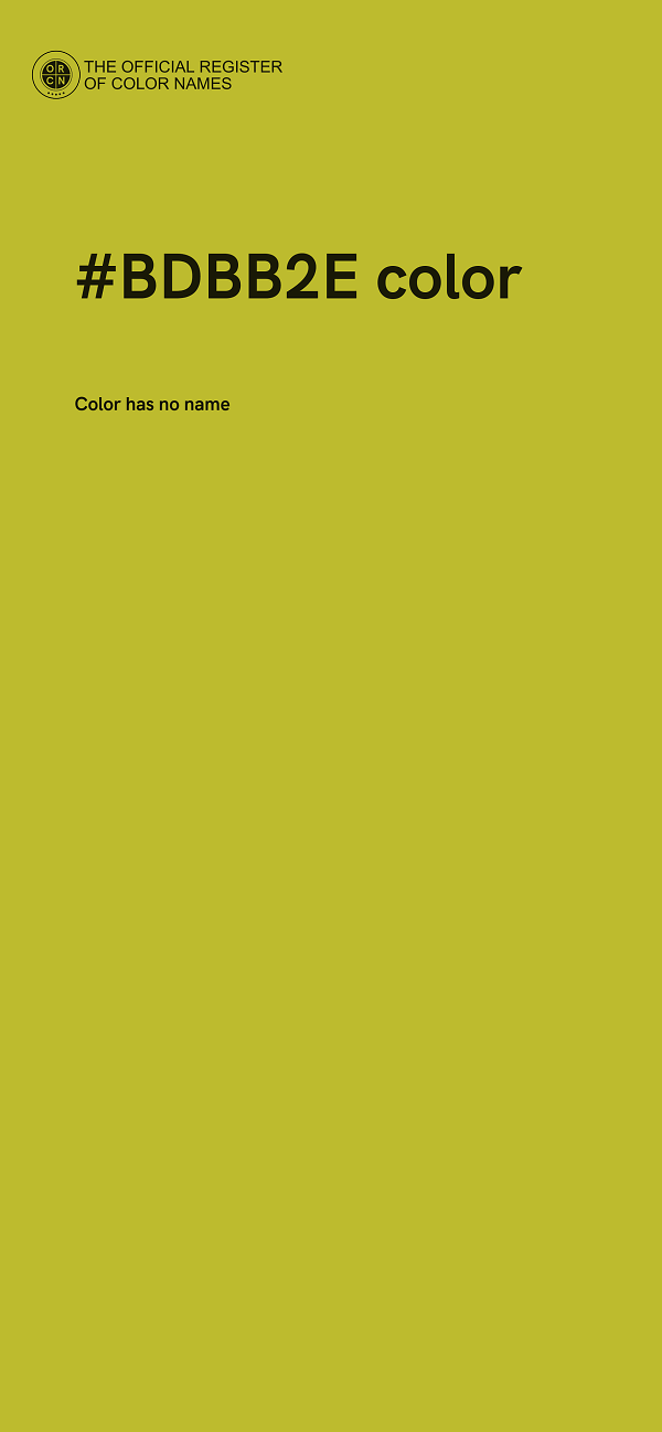 #BDBB2E color image