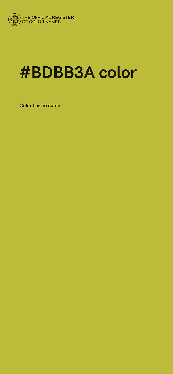 #BDBB3A color image