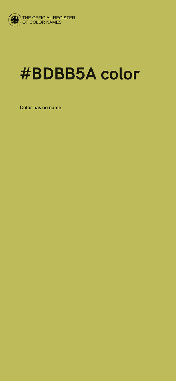 #BDBB5A color image