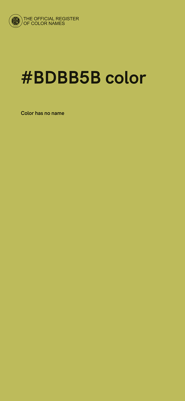 #BDBB5B color image