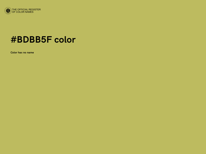 #BDBB5F color image