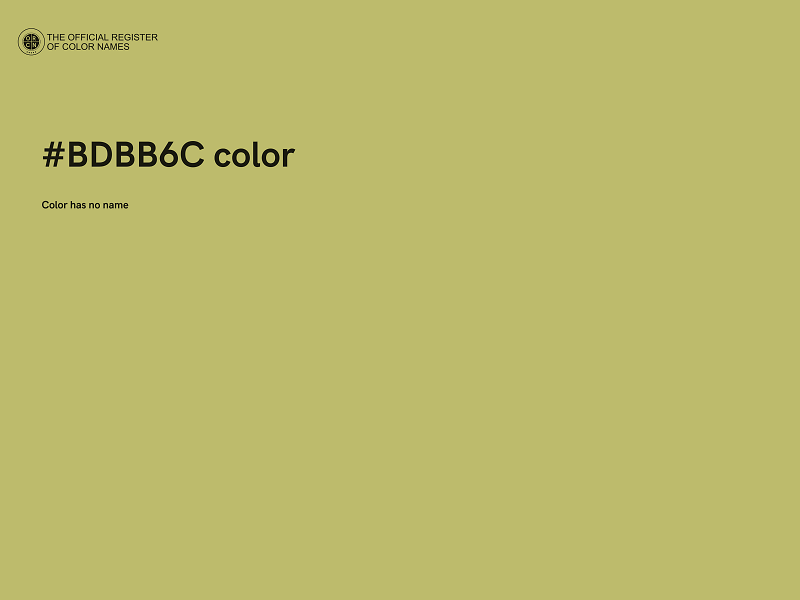 #BDBB6C color image