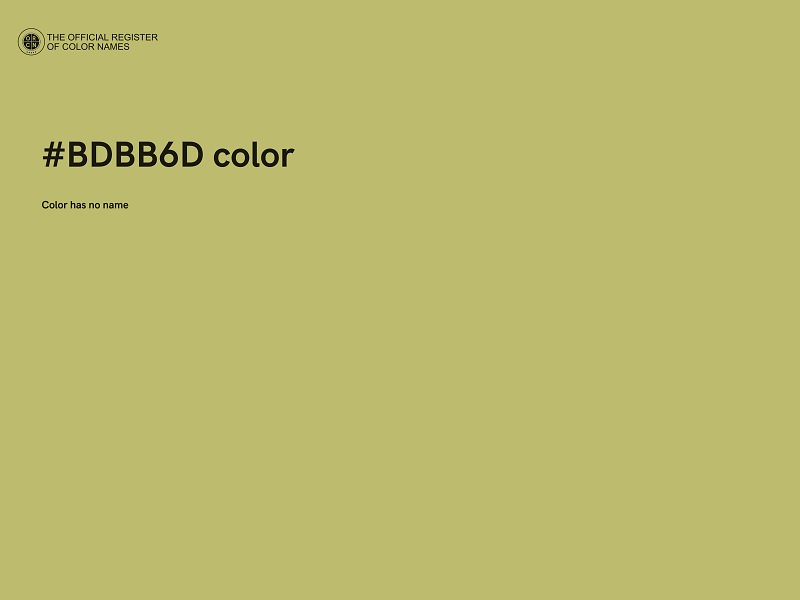 #BDBB6D color image
