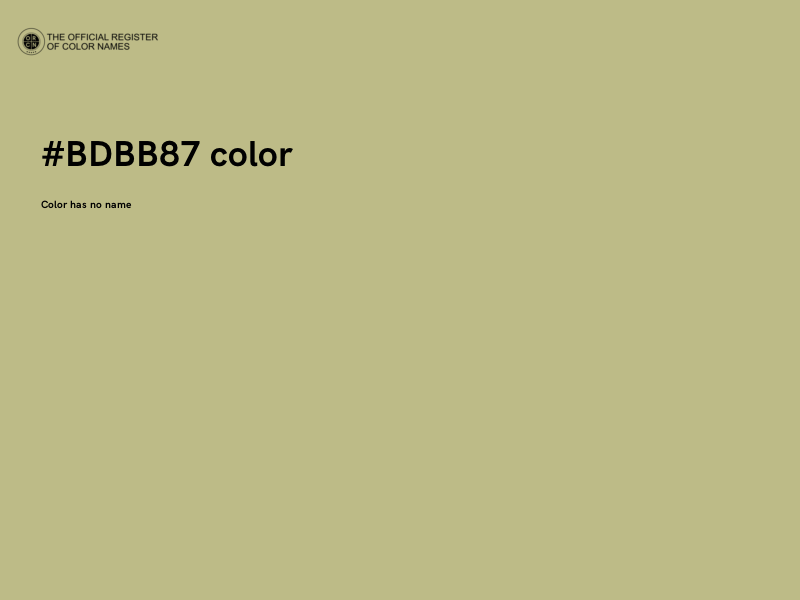 #BDBB87 color image