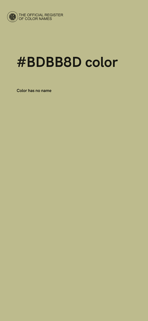 #BDBB8D color image