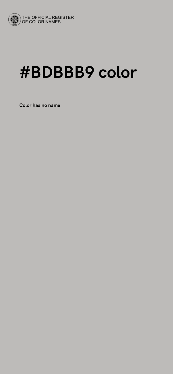 #BDBBB9 color image