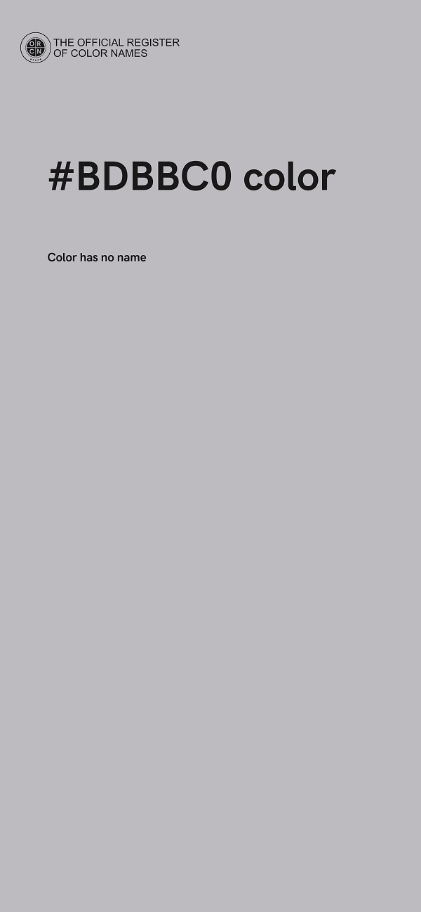 #BDBBC0 color image