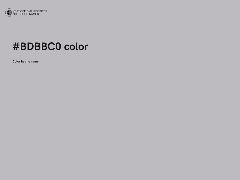 #BDBBC0 color image