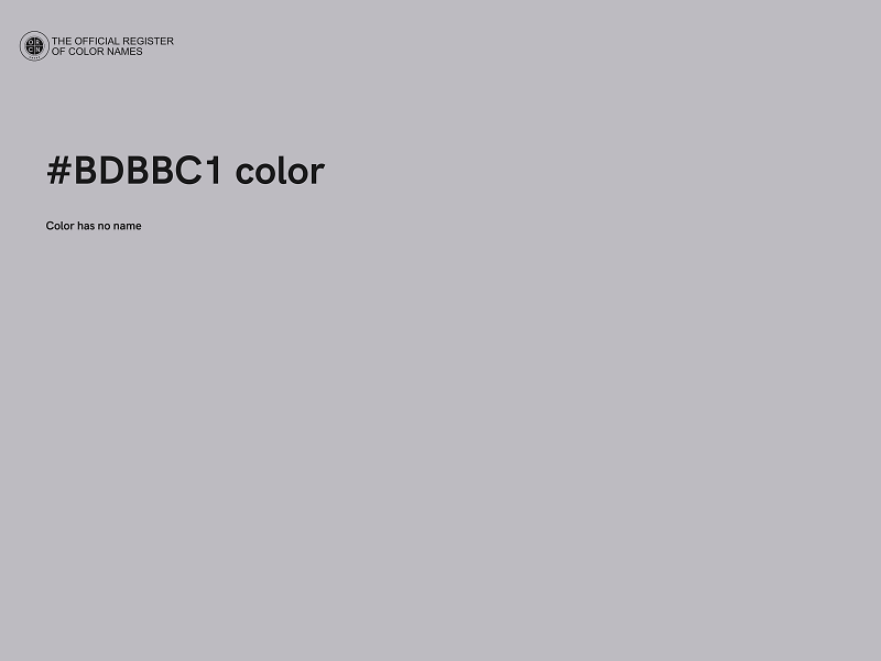 #BDBBC1 color image