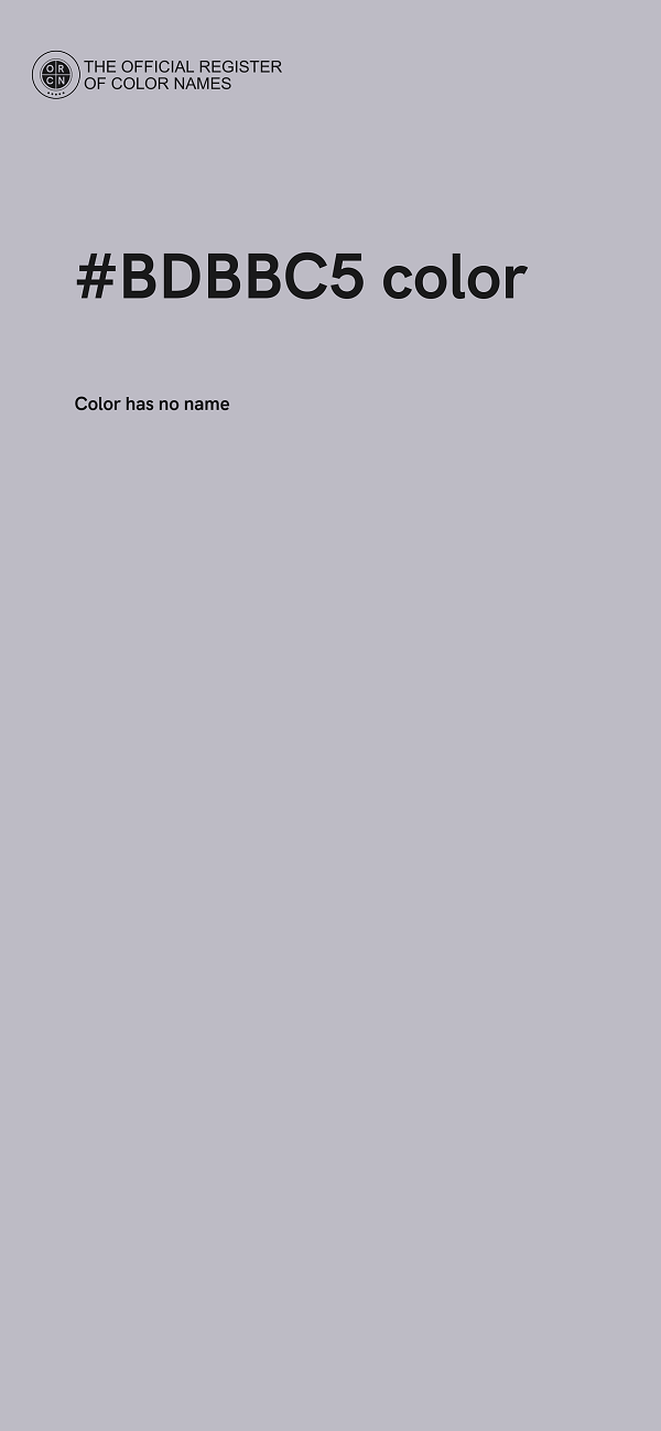 #BDBBC5 color image