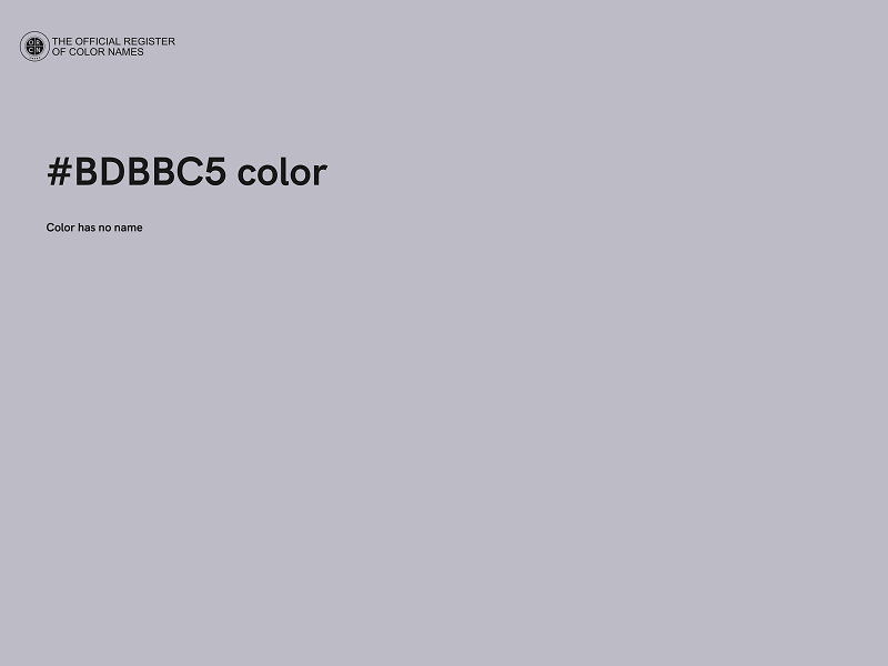 #BDBBC5 color image