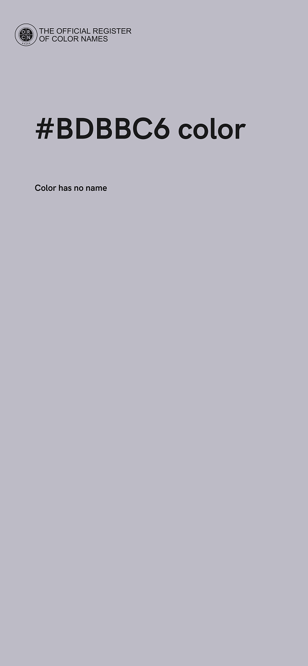 #BDBBC6 color image