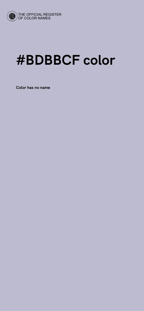 #BDBBCF color image
