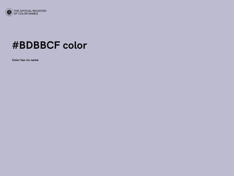 #BDBBCF color image