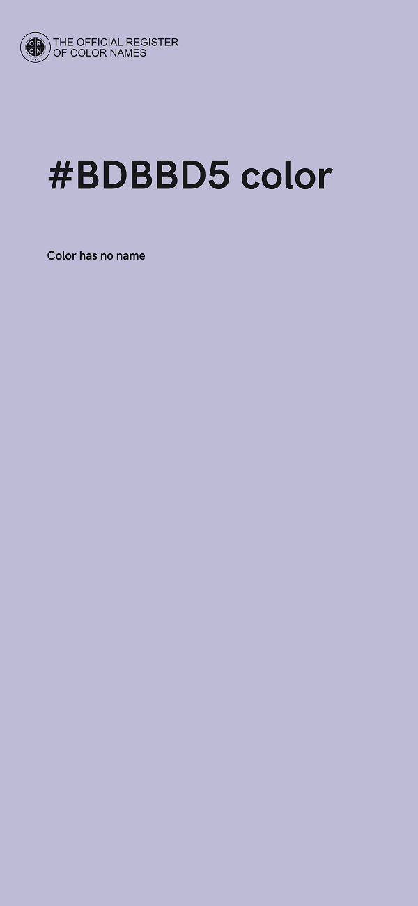 #BDBBD5 color image