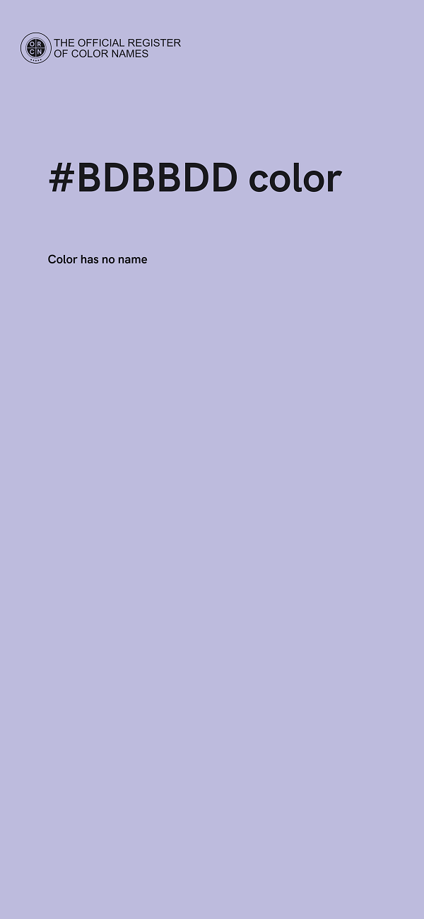 #BDBBDD color image