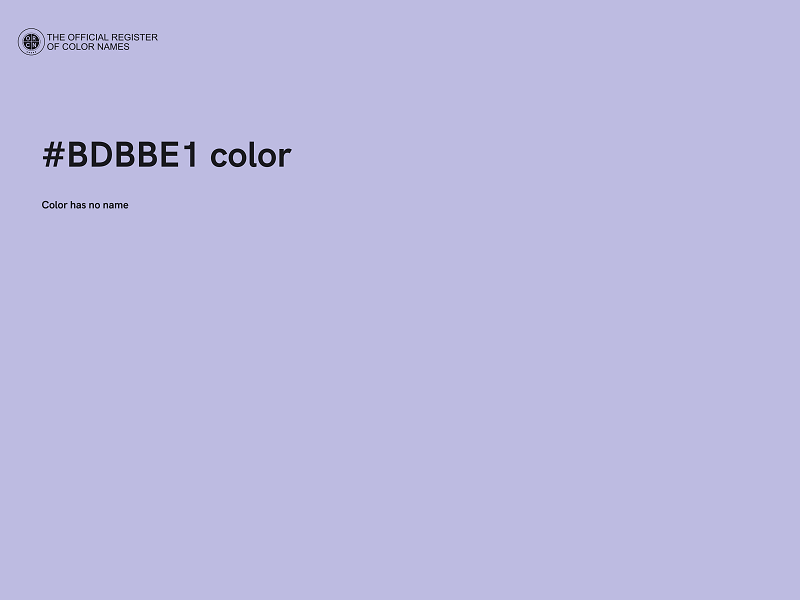 #BDBBE1 color image