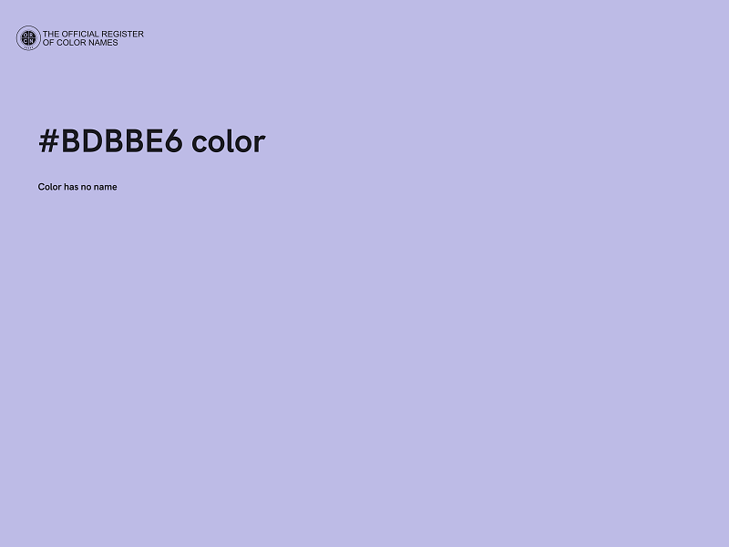 #BDBBE6 color image