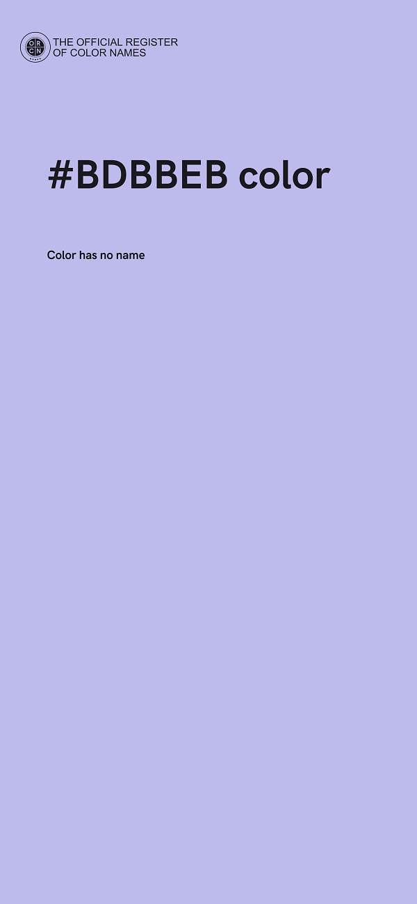#BDBBEB color image