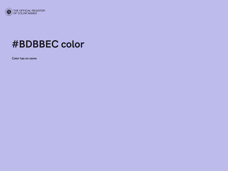 #BDBBEC color image