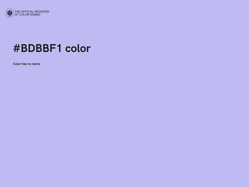 #BDBBF1 color image