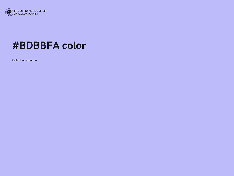 #BDBBFA color image