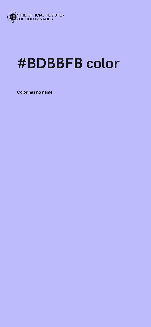#BDBBFB color image