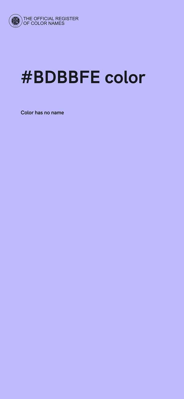 #BDBBFE color image