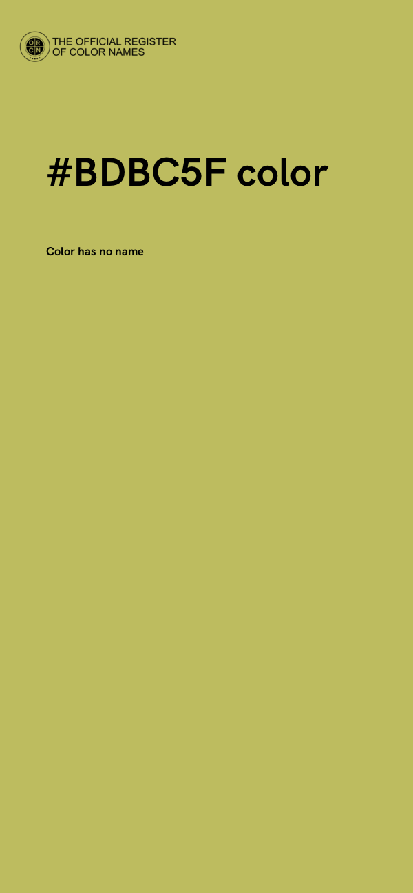 #BDBC5F color image