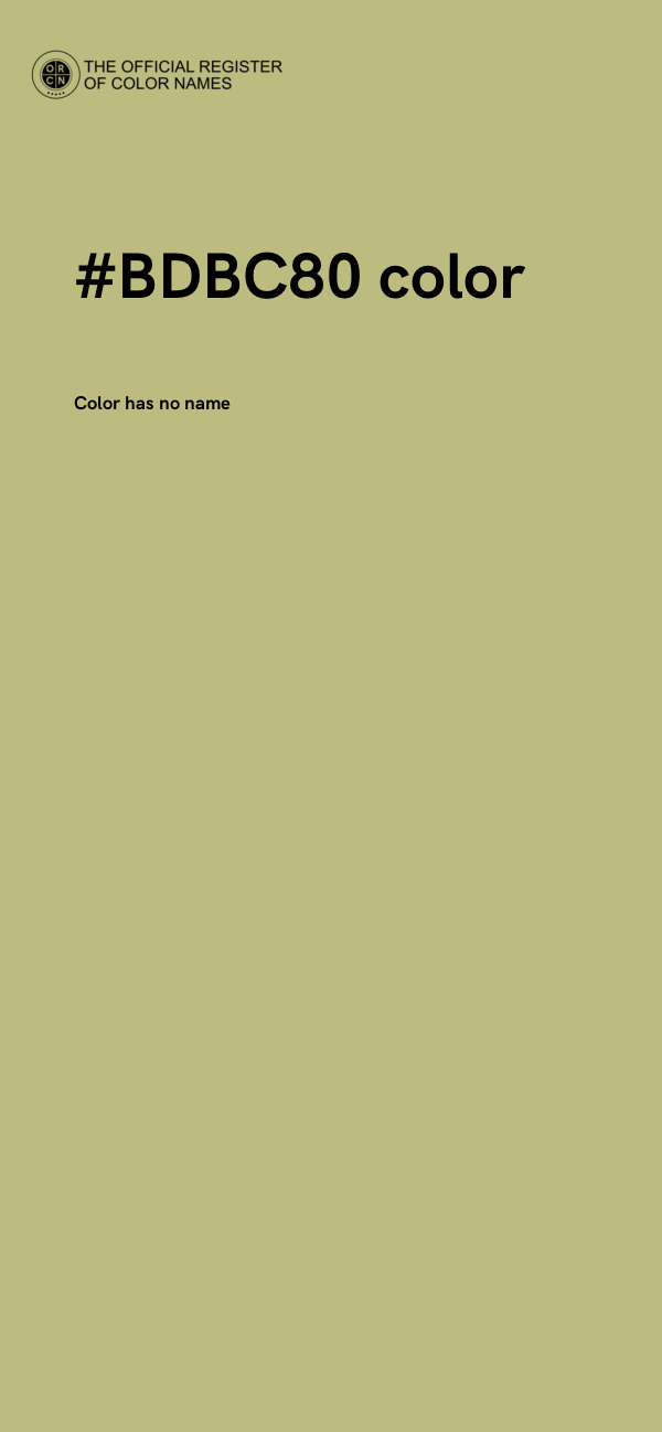 #BDBC80 color image