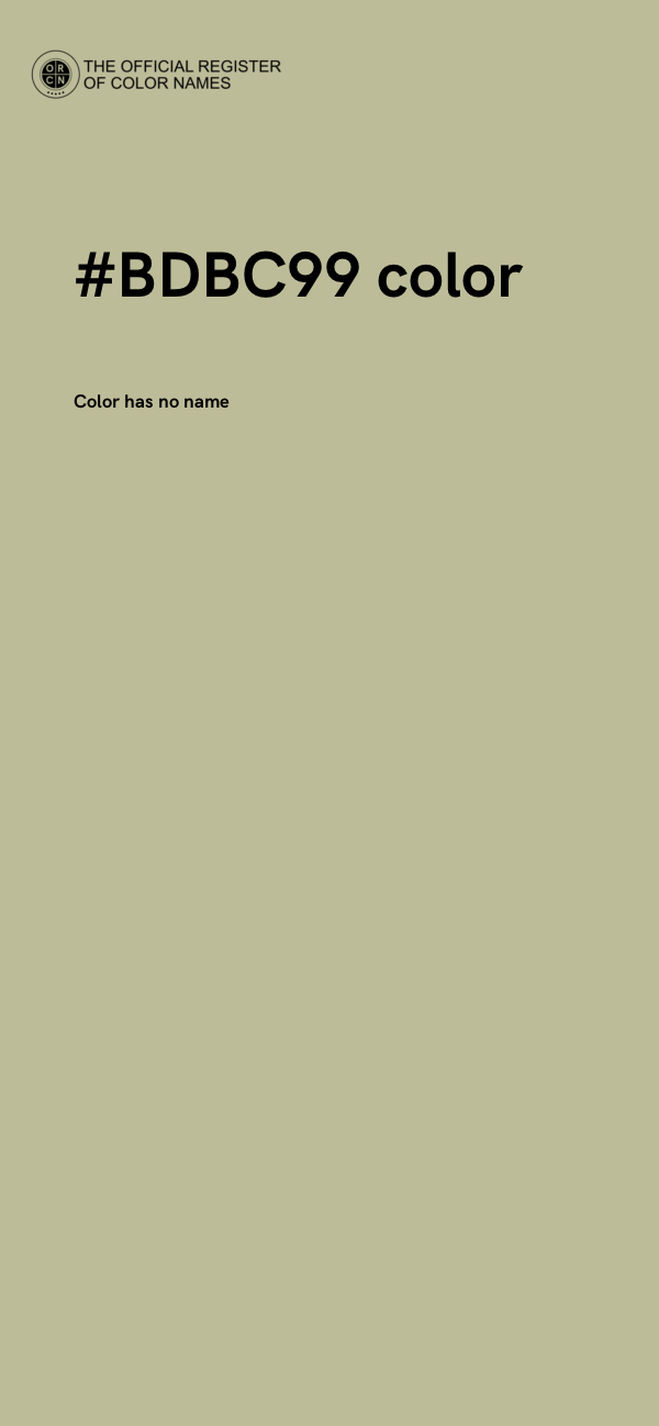 #BDBC99 color image