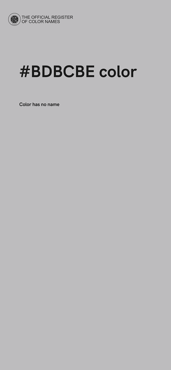 #BDBCBE color image