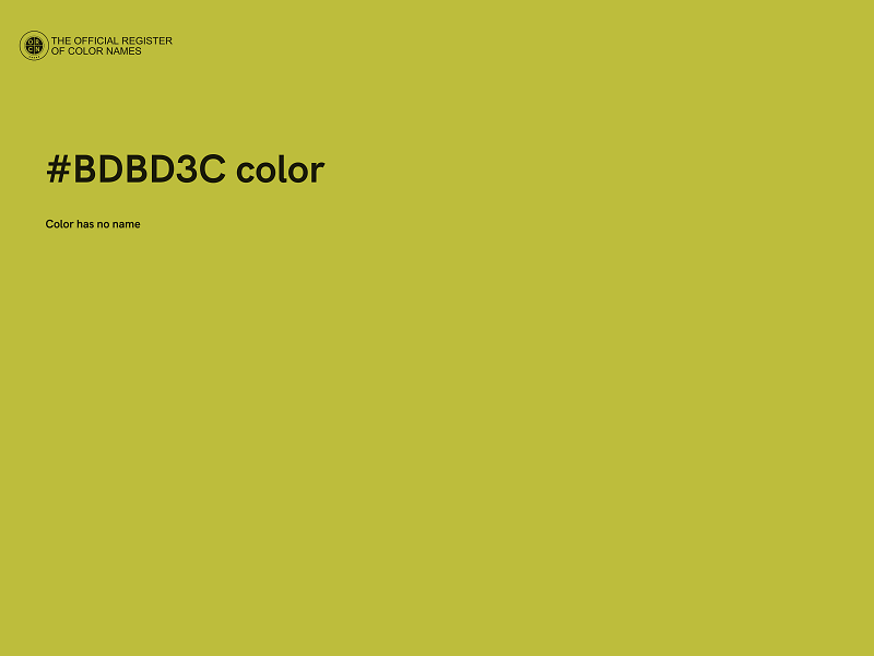 #BDBD3C color image