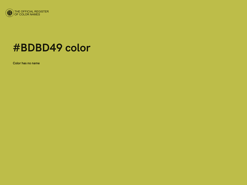 #BDBD49 color image
