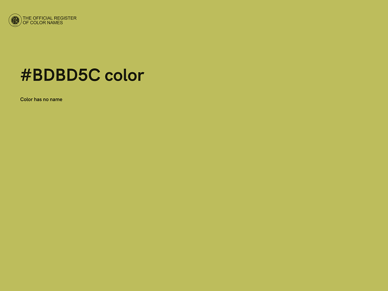 #BDBD5C color image