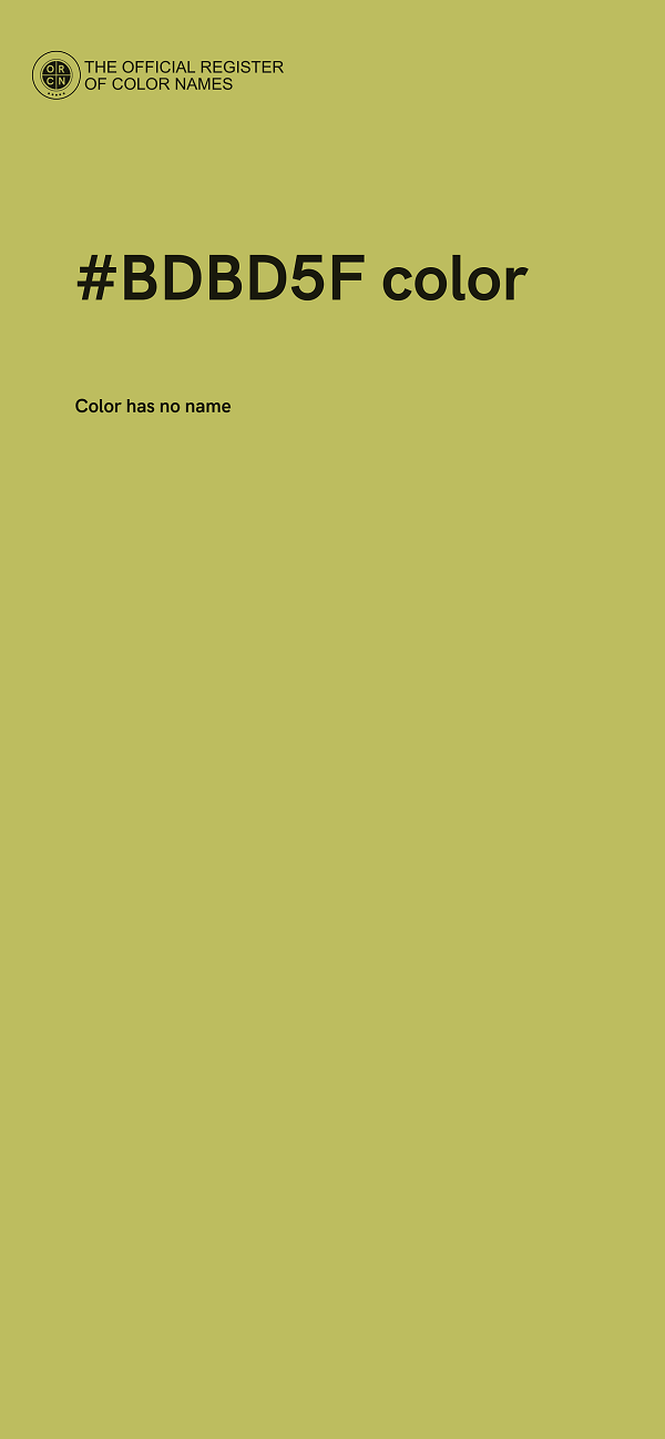 #BDBD5F color image