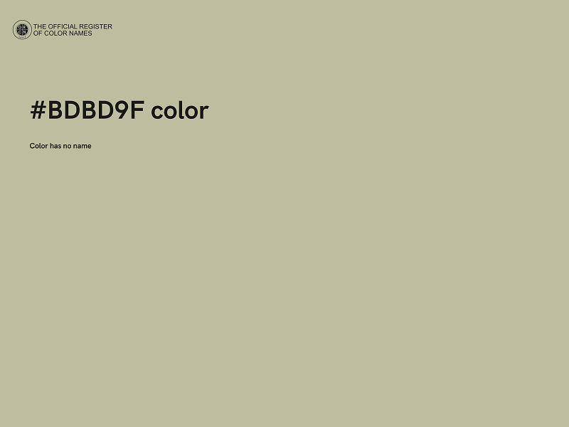 #BDBD9F color image