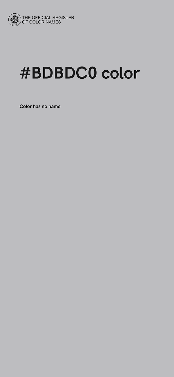 #BDBDC0 color image