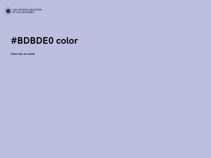 #BDBDE0 color image