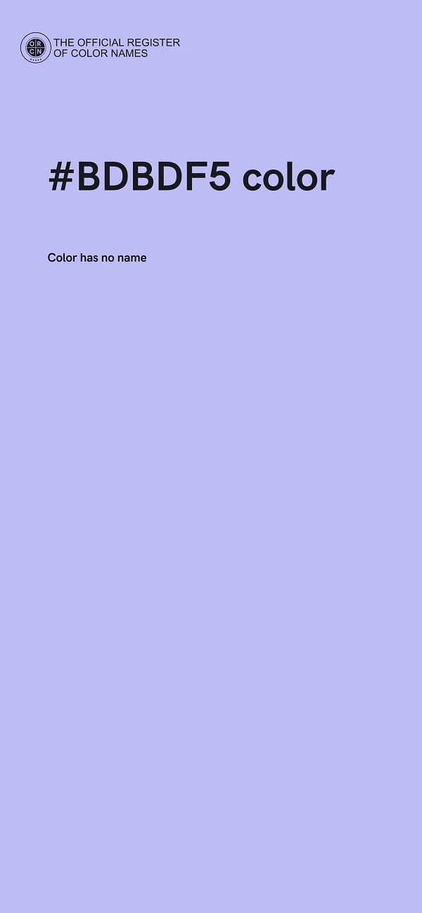 #BDBDF5 color image