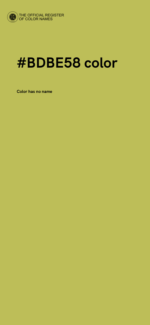 #BDBE58 color image