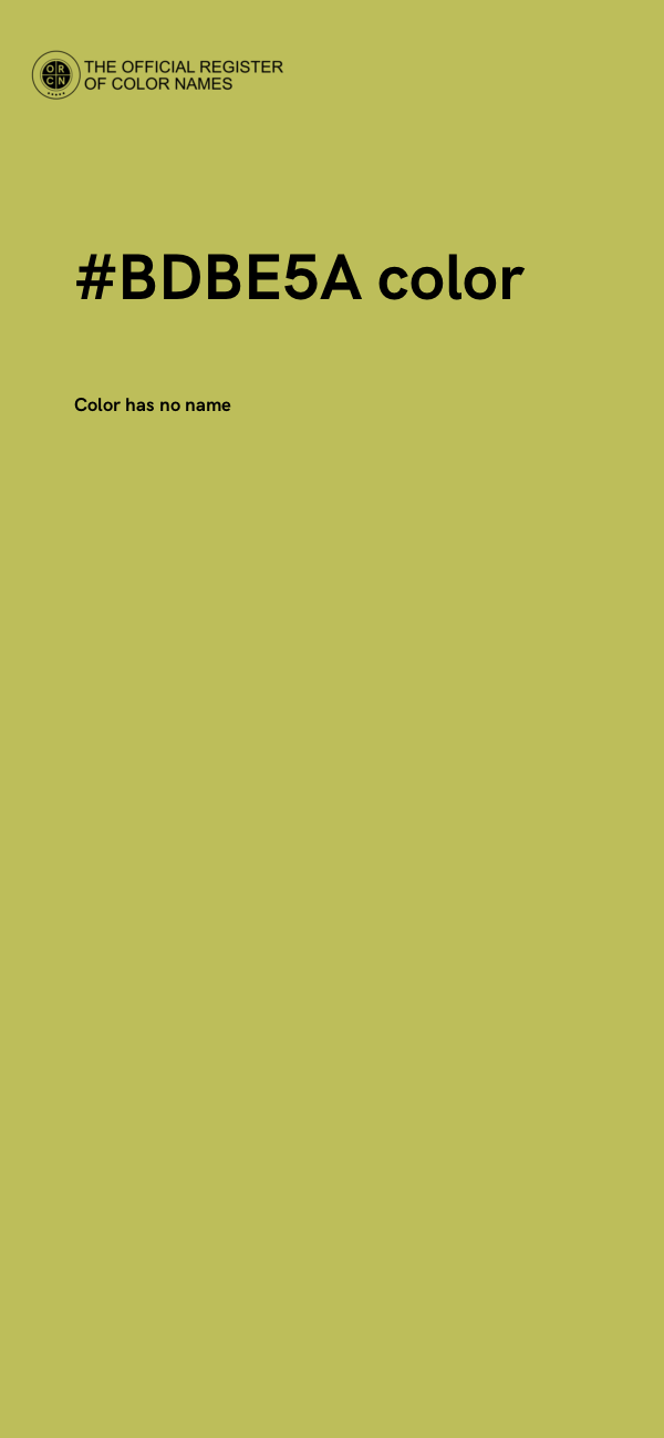 #BDBE5A color image