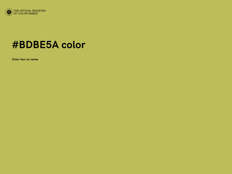 #BDBE5A color image
