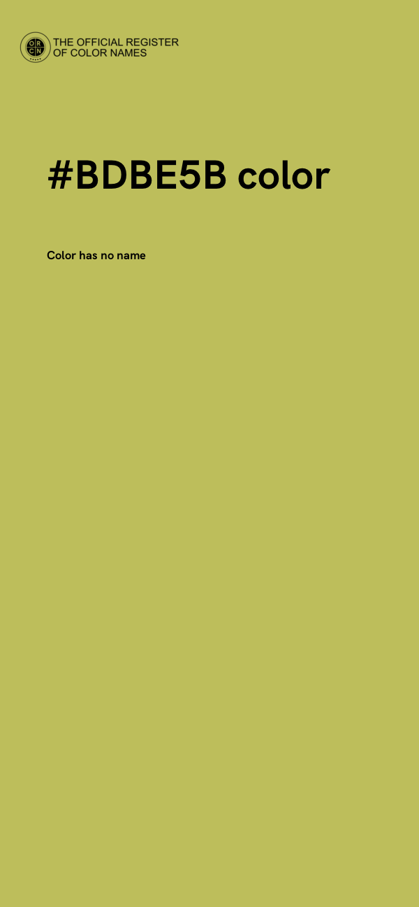 #BDBE5B color image