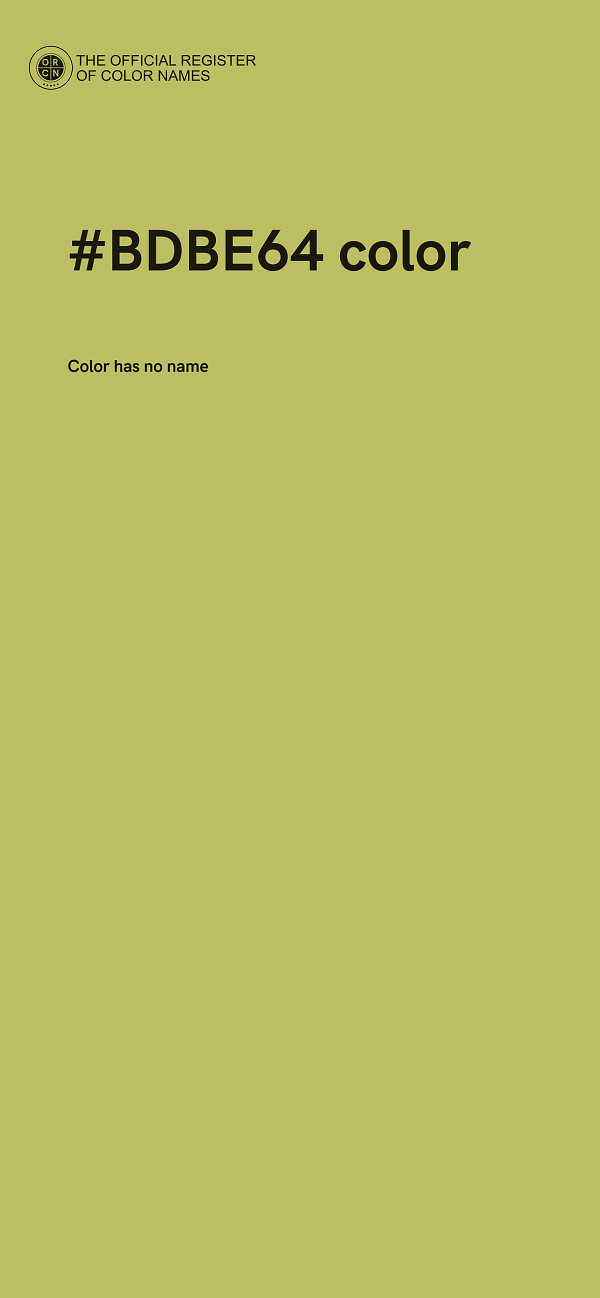 #BDBE64 color image