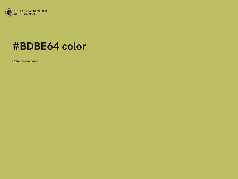 #BDBE64 color image