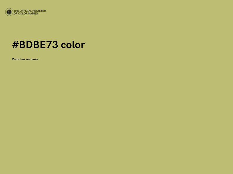 #BDBE73 color image