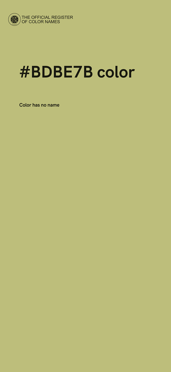 #BDBE7B color image